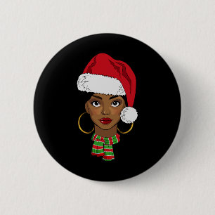 Macaron Rond 5 Cm Black African American Père Noël Afro Christmas Me