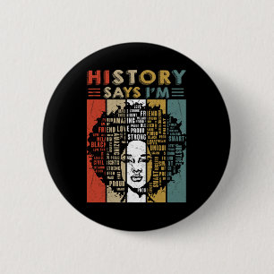 Macaron Rond 5 Cm Black Afro Woman