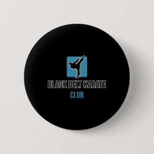 Macaron Rond 5 Cm Black Belt Karate Club