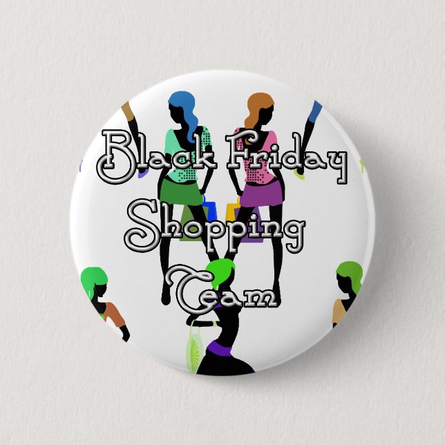 Macaron Rond 5 Cm Black Friday Glamor Girls (Devant)