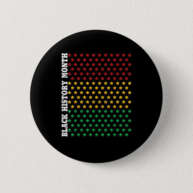 Macaron Rond 5 Cm Black History Month Toxine d'Afrique (Devant)