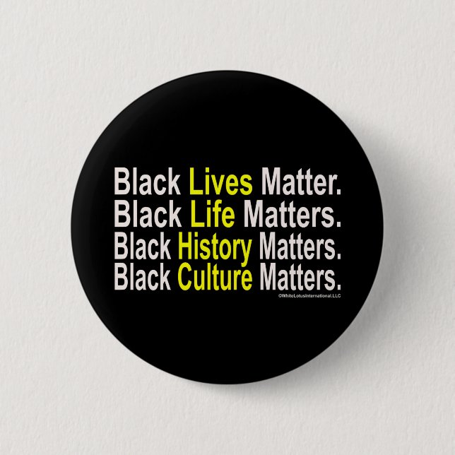 Macaron Rond 5 Cm Black Life Matters (Devant)