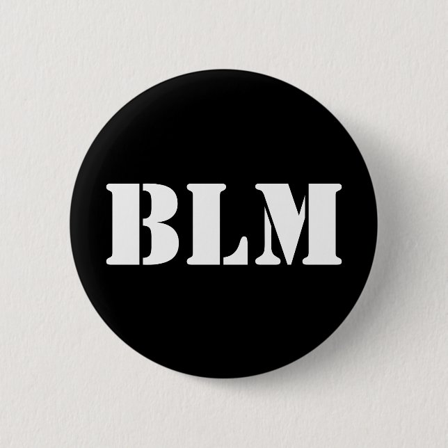 Macaron Rond 5 Cm Black Lives Matt BLM Pin (Devant)