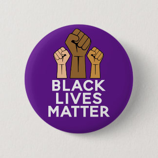 Macaron Rond 5 Cm Black Lives Matt - Fist Pump Solidarité