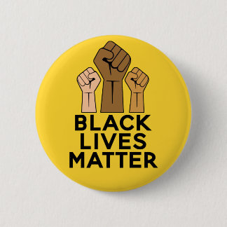Macaron Rond 5 Cm Black Lives Matt - Fist Pump Solidarité
