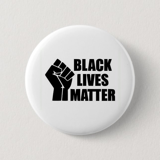 Macaron Rond 5 Cm Black Lives Matt - Logo BLM (Devant)
