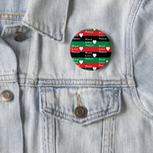 Macaron Rond 5 Cm Black Lives Matter Drapeau panafricain Cœur blanc