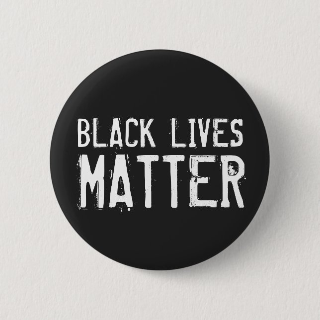 Macaron Rond 5 Cm Black Lives Matter - Lettres désespérées (Devant)