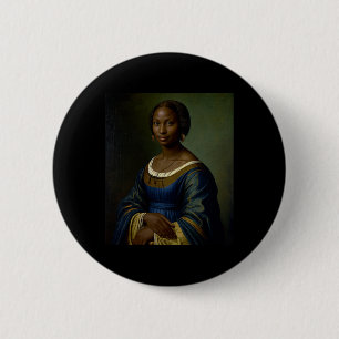 Macaron Rond 5 Cm Black Mona Lisa Noir Histoire Mois Femme Noir Il