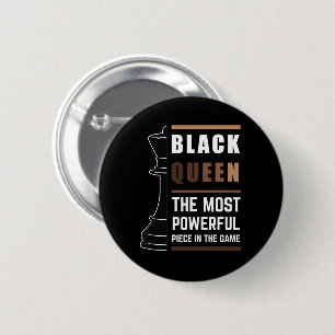 Macaron Rond 5 Cm Black Queen The Most Powerful Piece In The Game
