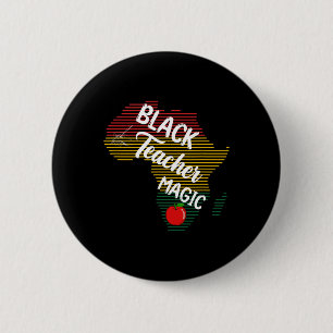 Macaron Rond 5 Cm Black Teacher Magic Women Pride JunetDix Celebra