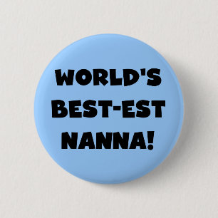 Macaron Rond 5 Cm Black Text Meilleurs T-shirts et cadeaux Nanna