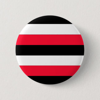 Macaron Rond 5 Cm Black, white and red stripes