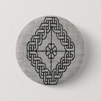 Macaron Rond 5 Cm Blackwork embroidery button