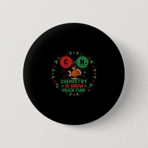 Macaron Rond 5 Cm Blague de chimie amusante pour Noël et dinde Scien