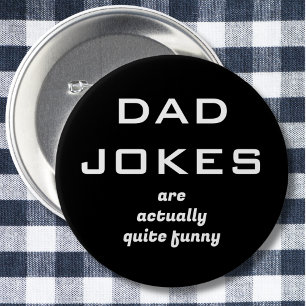Macaron Rond 5 Cm Blagues de Papa Humour Noir et Blanc