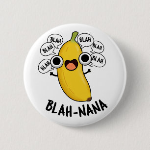 Macaron Rond 5 Cm Blah-nana Funny Banana Pun