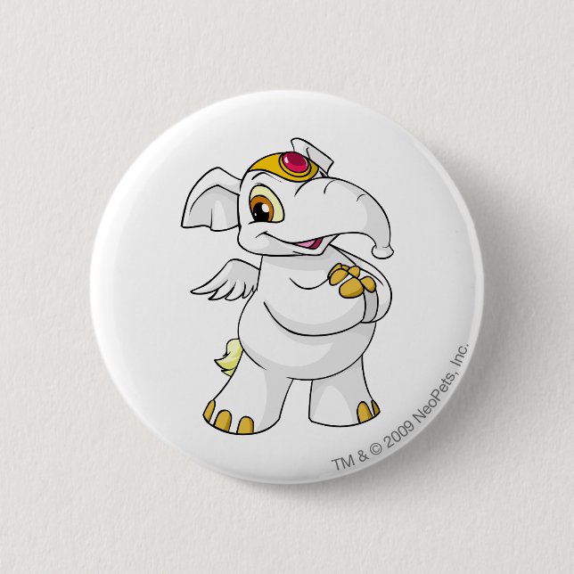Macaron Rond 5 Cm Blanc d'Elephante (Devant)
