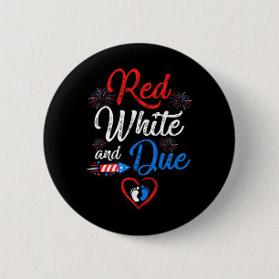 Macaron Rond 5 Cm Blanc Rouge Et 4 juillet Grossesse Indépendante