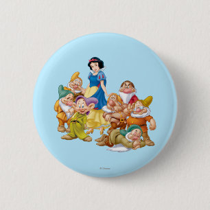 Macaron Rond 5 Cm Blanche-Neige et les sept nains 2