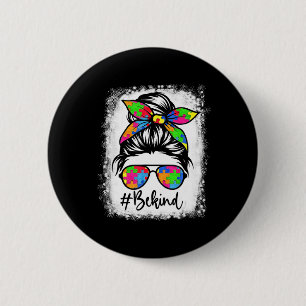 Macaron Rond 5 Cm Bleached Be Kind Sensibilisation sur l'autisme Mes