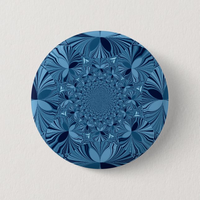 Macaron Rond 5 Cm Bleu (Devant)