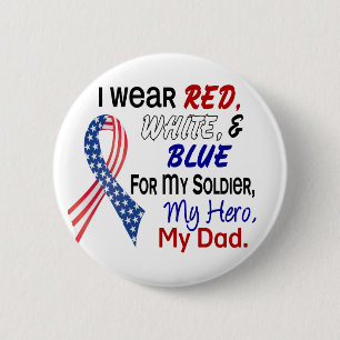 Macaron Rond 5 Cm Bleu blanc rouge pour mon papa
