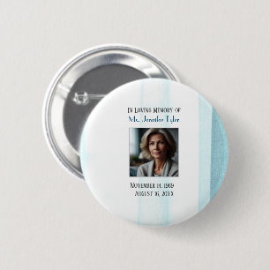 Macaron Rond 5 Cm Bleu dans l'amour Mémoire funéraire mémorial Keeps