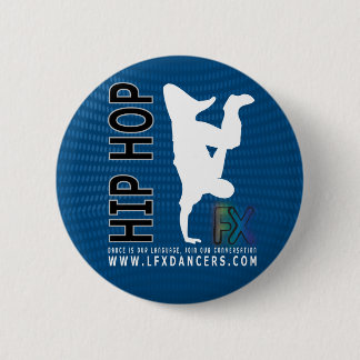 Macaron Rond 5 Cm Bleu de bouton de FX de hip hop de danseurs de LFX