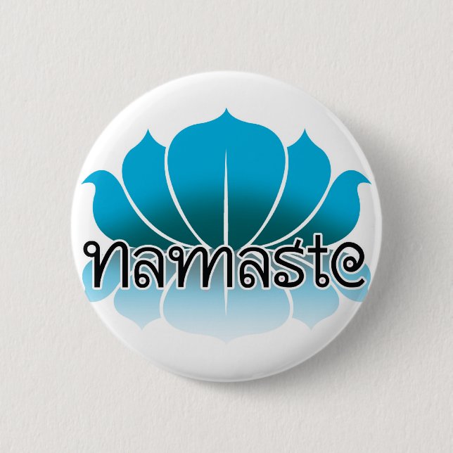 Macaron Rond 5 Cm Bleu de Lotus (Devant)