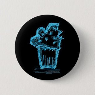 Macaron Rond 5 Cm Bleu de petit gâteau de bouton de Katieboy
