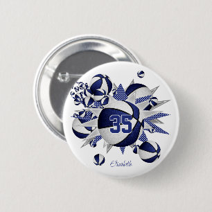 Macaron Rond 5 Cm bleu filles sport cadeaux de moins de 10 basket ét