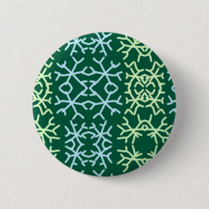 Macaron Rond 5 Cm Bleu gr flocons de neige Noël motif neige motif