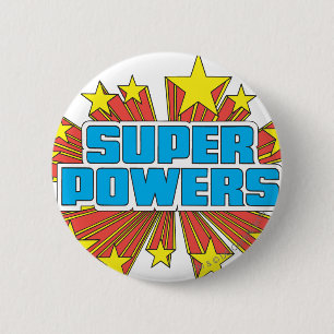 Macaron Rond 5 Cm Bleu logo Super Powers™