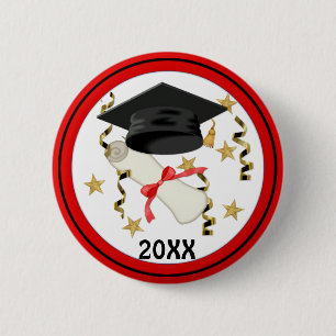 Macaron Rond 5 Cm Bleu mortier et diplôme