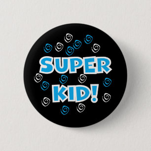 Macaron Rond 5 Cm Bleu superbe d'enfant