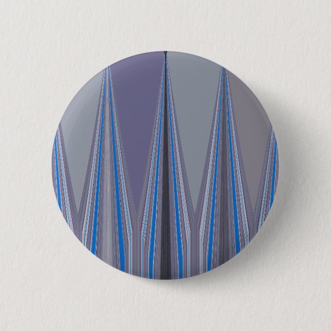 Macaron Rond 5 Cm Bleu, violet, gris Chevron Art Imprimer (Devant)