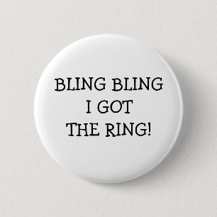 Macaron Rond 5 Cm Bling Bling j'ai obtenu l'anneau