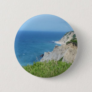 Macaron Rond 5 Cm Block Island Bluffs - Block Island, Rhode Island