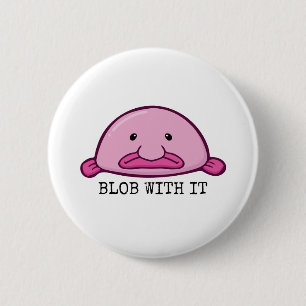 Macaron Rond 5 Cm Bloquer avec / Blobfish