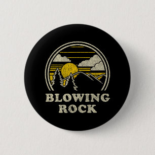 Macaron Rond 5 Cm Blowing Rock Caroline du Nord Nc T Shirt Vintage H