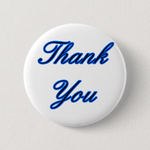 Macaron Rond 5 Cm Blue Black Merci Design Le MUSÉE Zazzle Cadeau