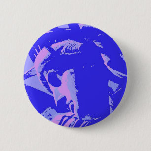 Macaron Rond 5 Cm Blue Lady Liberty