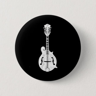 Macaron Rond 5 Cm Bluegrass and Country Music Lecteur Mandolin