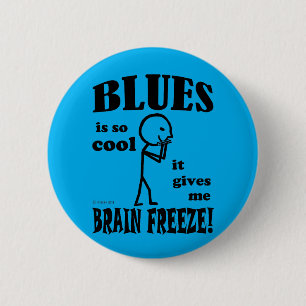 Macaron Rond 5 Cm Blues, gel du cerveau
