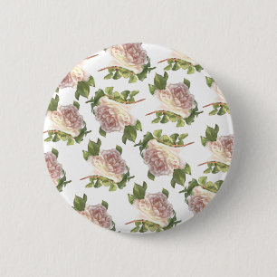 Macaron Rond 5 Cm Blushing Ivory Peach Rose