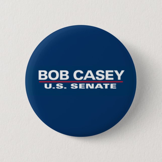 Macaron Rond 5 Cm Bob Casey pour le bouton de sénat (Devant)