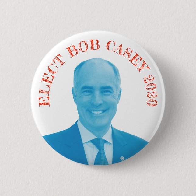 Macaron Rond 5 Cm Bob Casey pour le président (Devant)