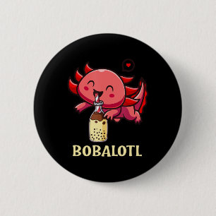 Macaron Rond 5 Cm Bobalotl Axolotl Boba Tea Bubble Lait Anime Lover