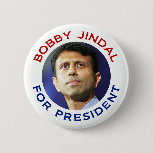 Macaron Rond 5 Cm Bobby Jindal pour le président